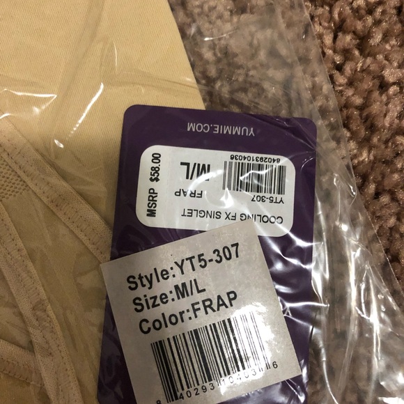 NWT Yummie Shape Wear Firm Shaping Singlet Size M/L color nude. - Picture 2 of 10